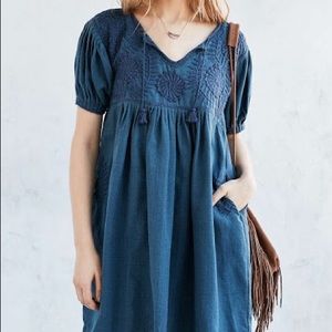 Carolina K embroidered mini dress S